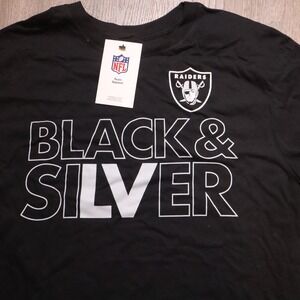 Las Vegas Raiders NFL Nike Black Silver Tee Shirt Mens Medium